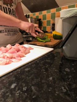 19:30 - My fiance is fortunately a better chef than myself, and will often alternate cooking duties with me when he isn't traveling for work as a musician.